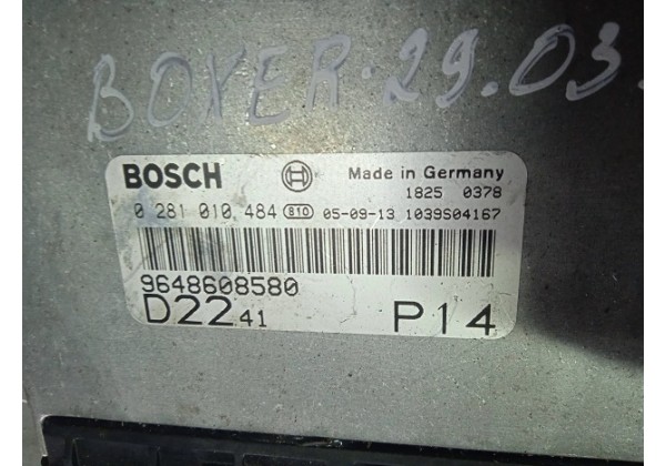 Електронний блок керування двигуном, ЕБУ, комп'ютер Peugeot Boxer, Citroen Jumper, Fiat Ducato, 02-06, 9648608580, 0281010484 *